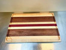 Load image into Gallery viewer, Exotic Hardwood Cutting Board with Groove
